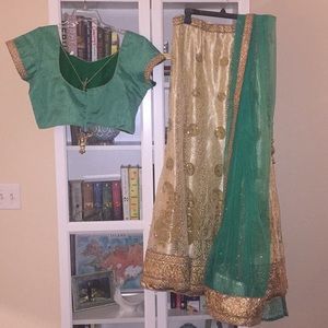 Indian outfit in beautiful green